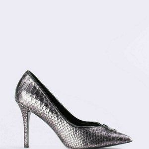 Diesel D-elisah Zip Heels - Size 7 - Gunmetal
